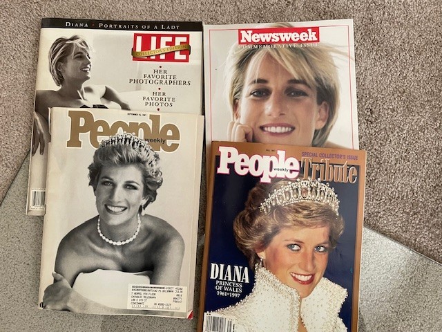 Collection of 4 magazines on death/anniversary of Princess Diana