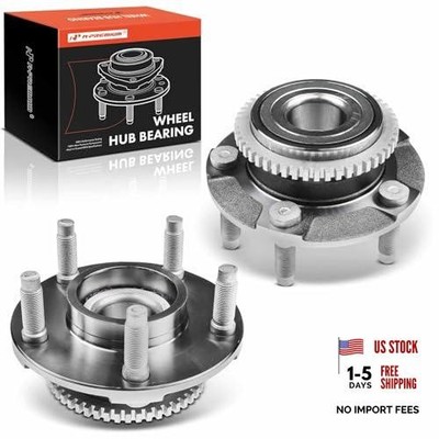 2 x Front Wheel Bearing and Hub Assembly with 5-Lug Compatible with Ford