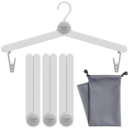 Folding Travel Hangers Upgrade Longer Portable Foldable Hangers with 360° Rot