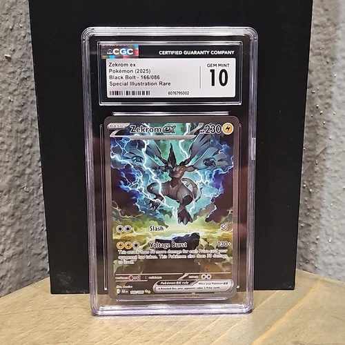 2025 Pokemon Black Bolt Zekrom ex Special Illustration Rare #166/086 CGC 10