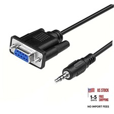 DB9 9 Pin Female to 3.5mm Male Plug Serial Cable RS232 to 1/8 inch Conversion