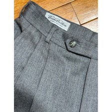 Brooks Brothers Women's Wool Trousers Pleated Gray Size 6 Made in USA