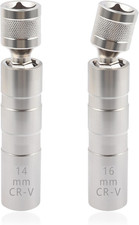 16mm 14mm Spark Plug Socket,Thin Wall 12 Points 3/8" Drive Spark Plug Removal To