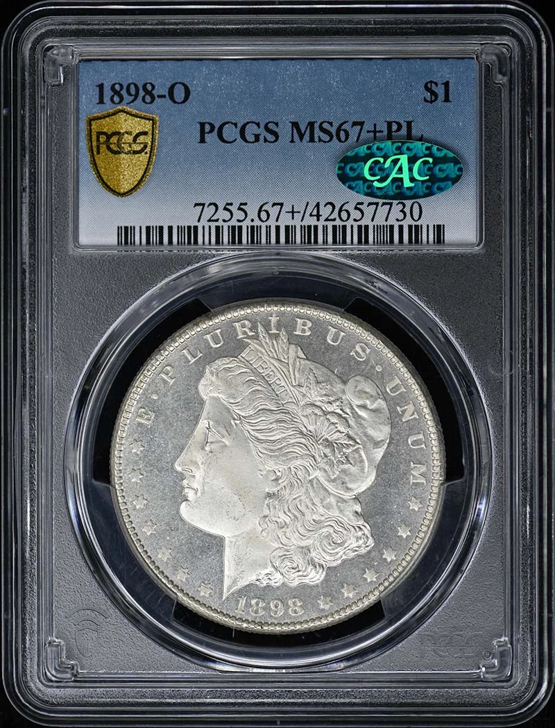 1898-O $1 Morgan Dollar PCGS Finest Known MS67+PL (CAC)