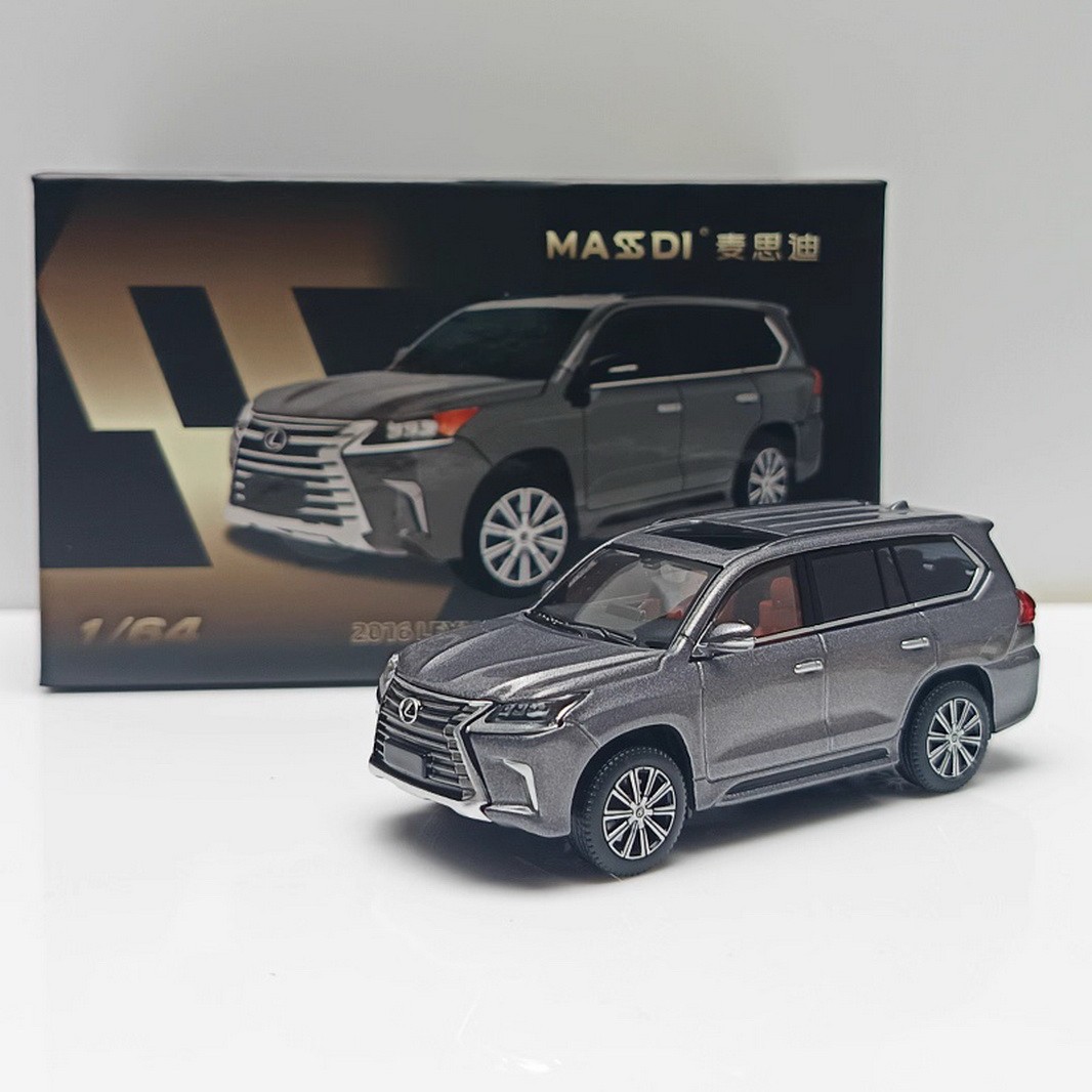 MASDI 1/64 Scale LEXUS LX570 SUV Grey Diecast Car Model Toy