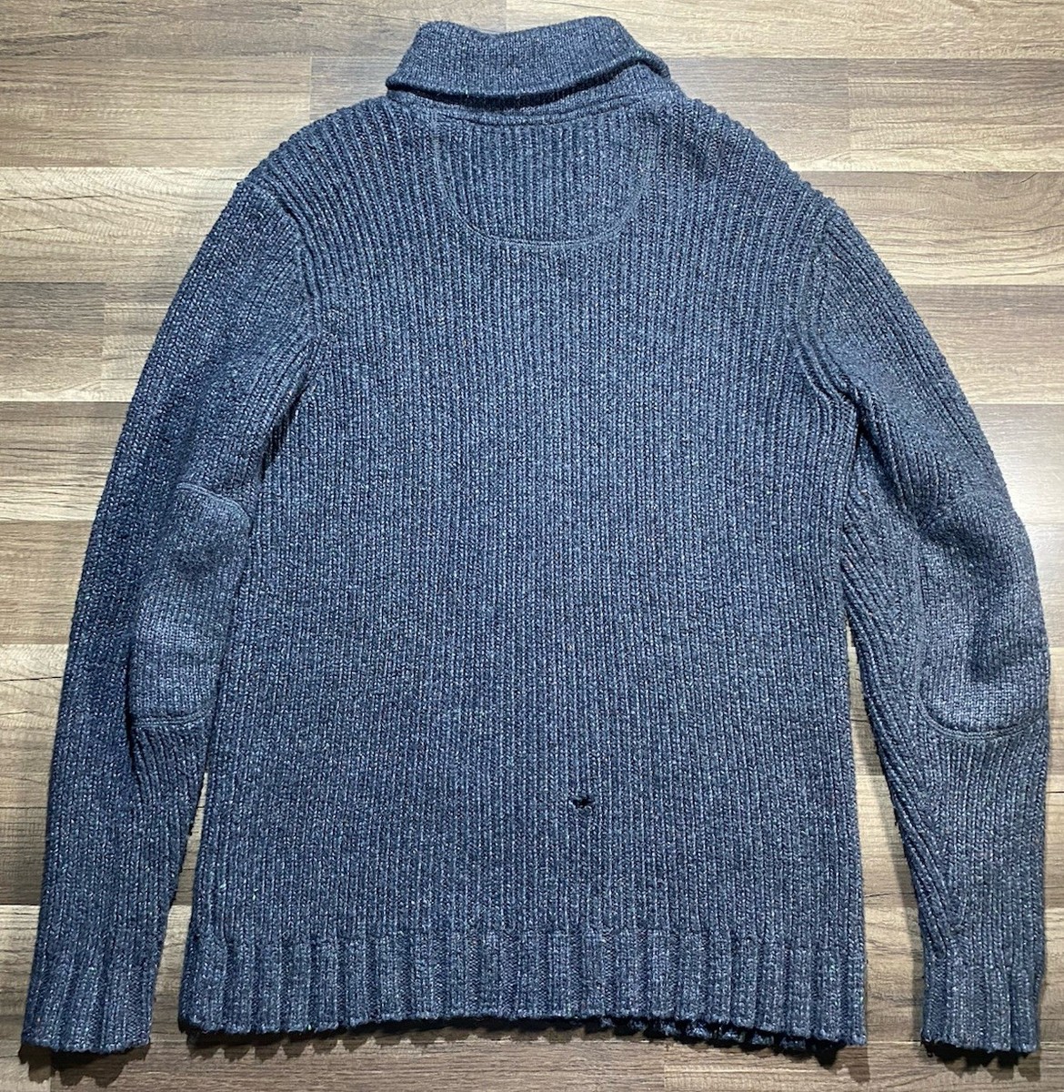 PrAna Knit Sweater Onyx Shawl Neck Men’s Large Grey Outdoor Gorpcore Heavyweight View 4