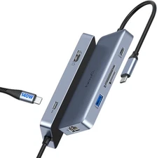 NewQ 140W USB C Hub, 4K@60Hz HDMI Dock, USBA 3.2, USBC 3.2, Gigabit Ethernet