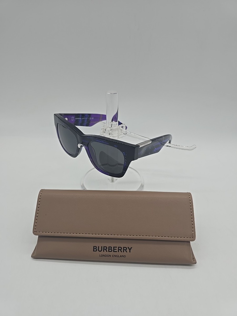 Burberry B 4424 4114/87 Blue Sunglasses New Authentic Burberry BE 4424 Acetate Sunglasses - Blue | 0BE4424  main image 3