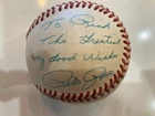 Pete Rose Single Signed Official MLB Baseball w/Personalization to Rick Renick
