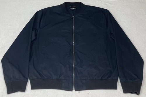 Bonobos Jacket Mens XL Black Boulevard Full Zip Bomber Pockets Nylon Cotton - product listing photo