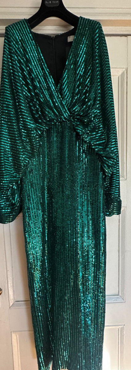 emerald green sequin dress plus size LACI Formal Dress main image 0