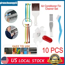 Air Conditioner Fin Cleaner Set Fin Comb Condenser Straightener Cleaning Brush