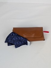 Fossil Sunglasses Case And Cleaning Cloth Glasses Brown Magnetic Closure