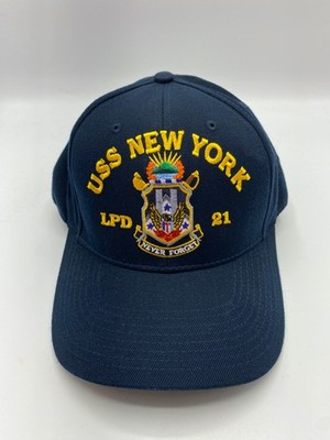 The Corps USS New York LPD 21 Logo Blue Baseball Cap Hat One Size