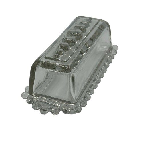 Imperial Kerzendocht Butterdose mit Deckel - Klarglas mit rundem Knopf Stil Rand - Bild 15 von 17