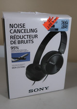 Sony MDR  ZX110NC Black Noise  Canceling Wired On  Ear Headphones Compact Foldable