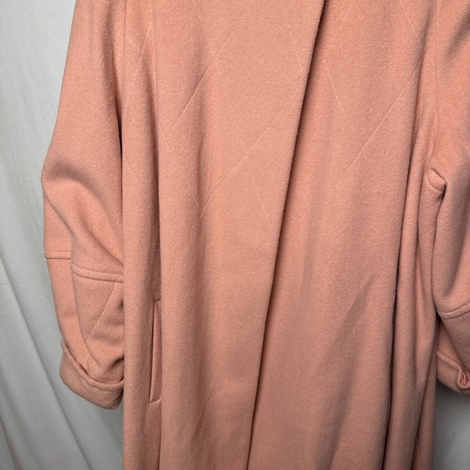 Abrigo largo de lana rosa vintage Gallery para mujer - 42” de largo Foto 3 de 4