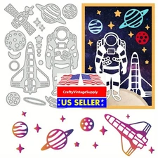 14pcs astronaut space ship planets metal cutting dies cut machine cutter die