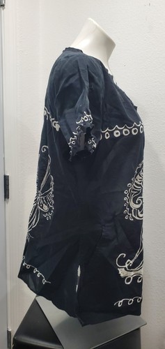Koi by Kathy Peterson Y2k Scrub Sz M Black Lightweight Short Sleeve Top Nursing - Picture 3 of 8