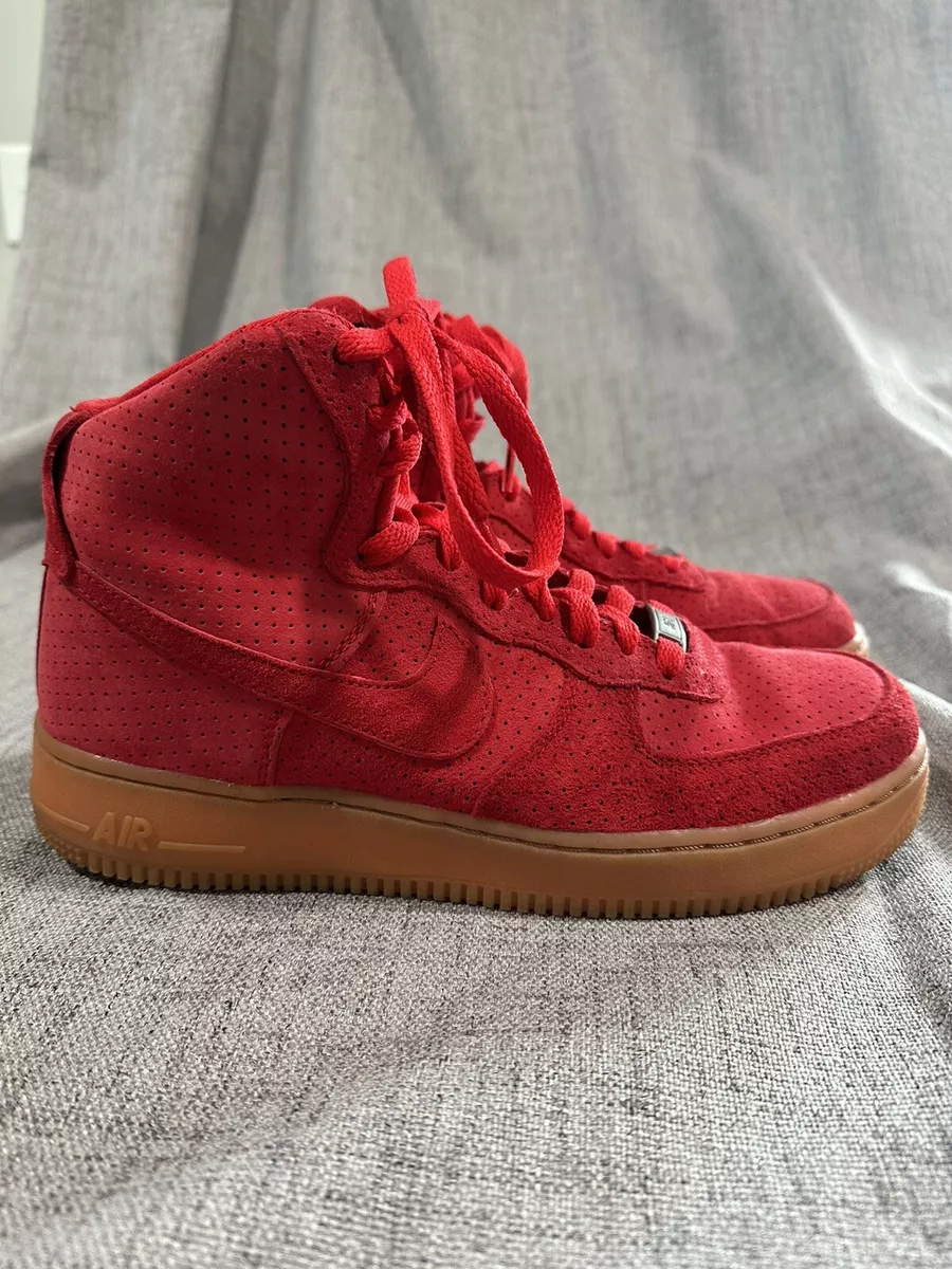 Air Force 1 High W Strap Red/gum Bottom Mens New