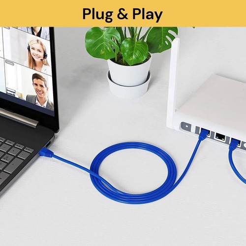 CAT 6e Ethernet Lan Cable Fast Network Cable Patch Lead Cord Cat6 RJ45 Connector - Picture 4 of 12