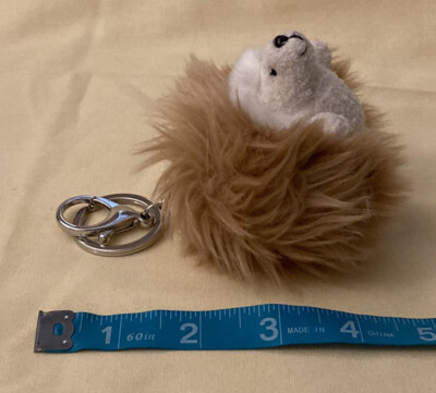 Gund Ganley 刺猬微型棕色填充毛绒钥匙扣夹 ” 4059280