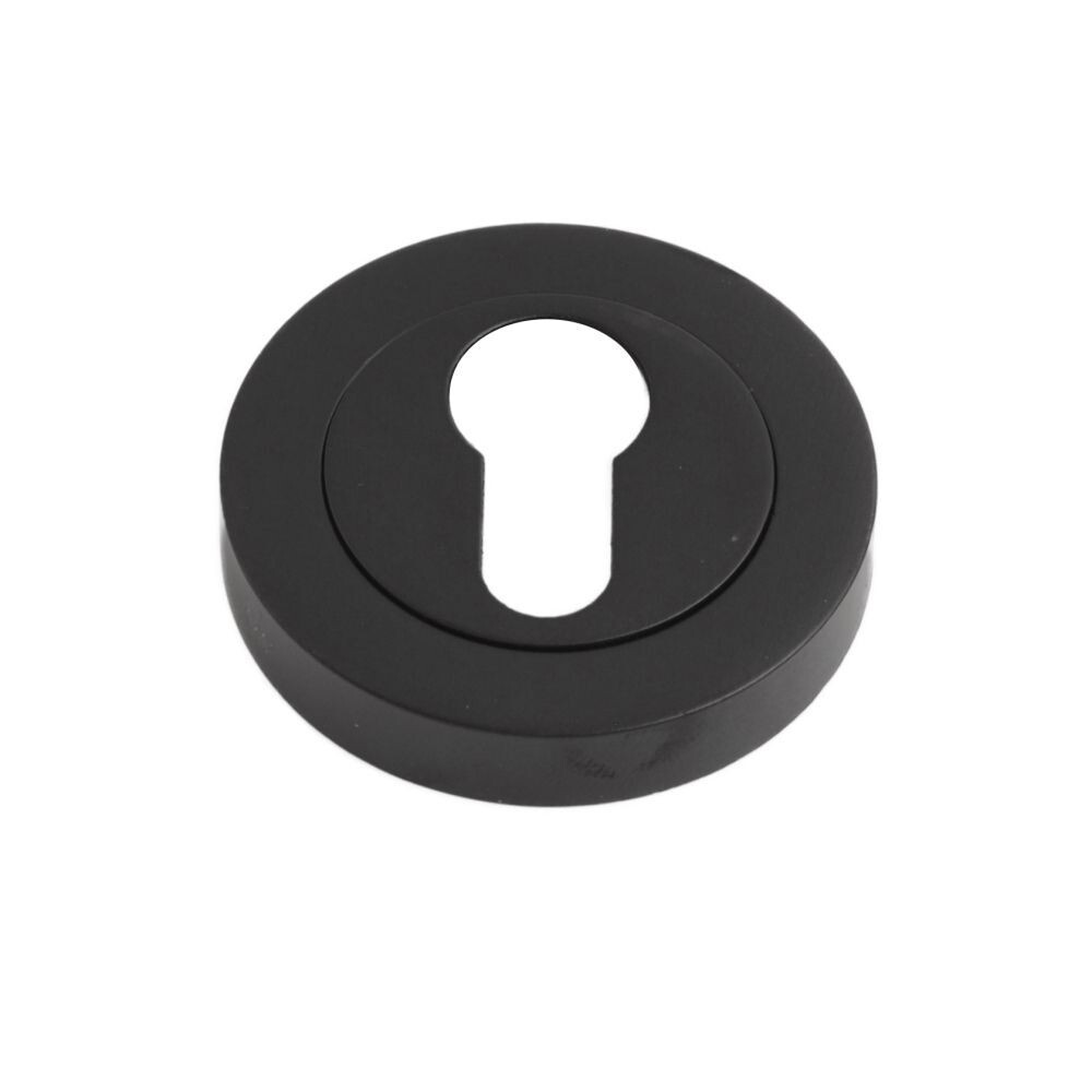 EURO Keyhole Cover MATT BLACK Escutcheon Key Covered Plate Door Lock