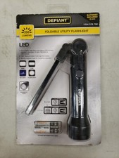 DEFIANT LED FOLDABLE FLASHLIGHT MAGNETIC BASE 3 AAA BATTERIES INCLUDED- NEW