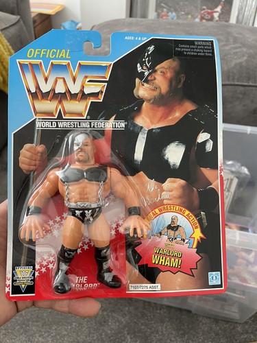 wwf hasbro moc new WARLORD wwe in PROTECTIVE CASE...
