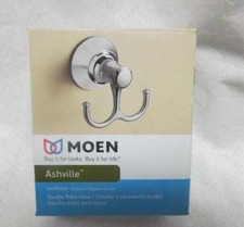 Moen Ashville Brushed Nickel Double Robe Hook NEW