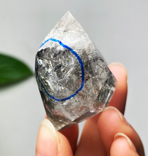 Original 28g Herkimer Diamant KRISTALL Carbon Skelett -bewegen Wasser-- Enhydro C294 - Bild 14 von 20
