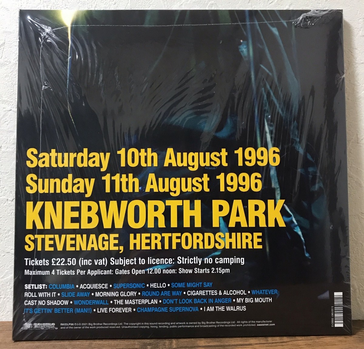 Oasis Knebworth 1996 w/ Japanese OBI 3LP Vinyl Record