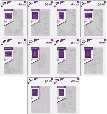 Gemini 5x7 CHRISTMAS 3D Embossing Folders By Crafters Companion Choice ...