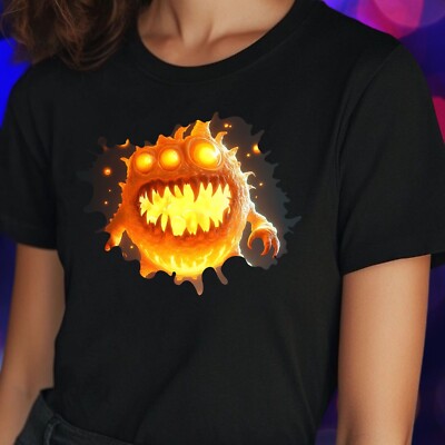 Frauen T-Shirt Lava Monster Motiv Baumwolle Größe S bis 3XL