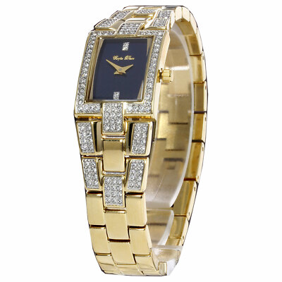 Carpe Diem Diotima Black Damenuhr Edelstahl vergoldet Zirkonia 69,00 