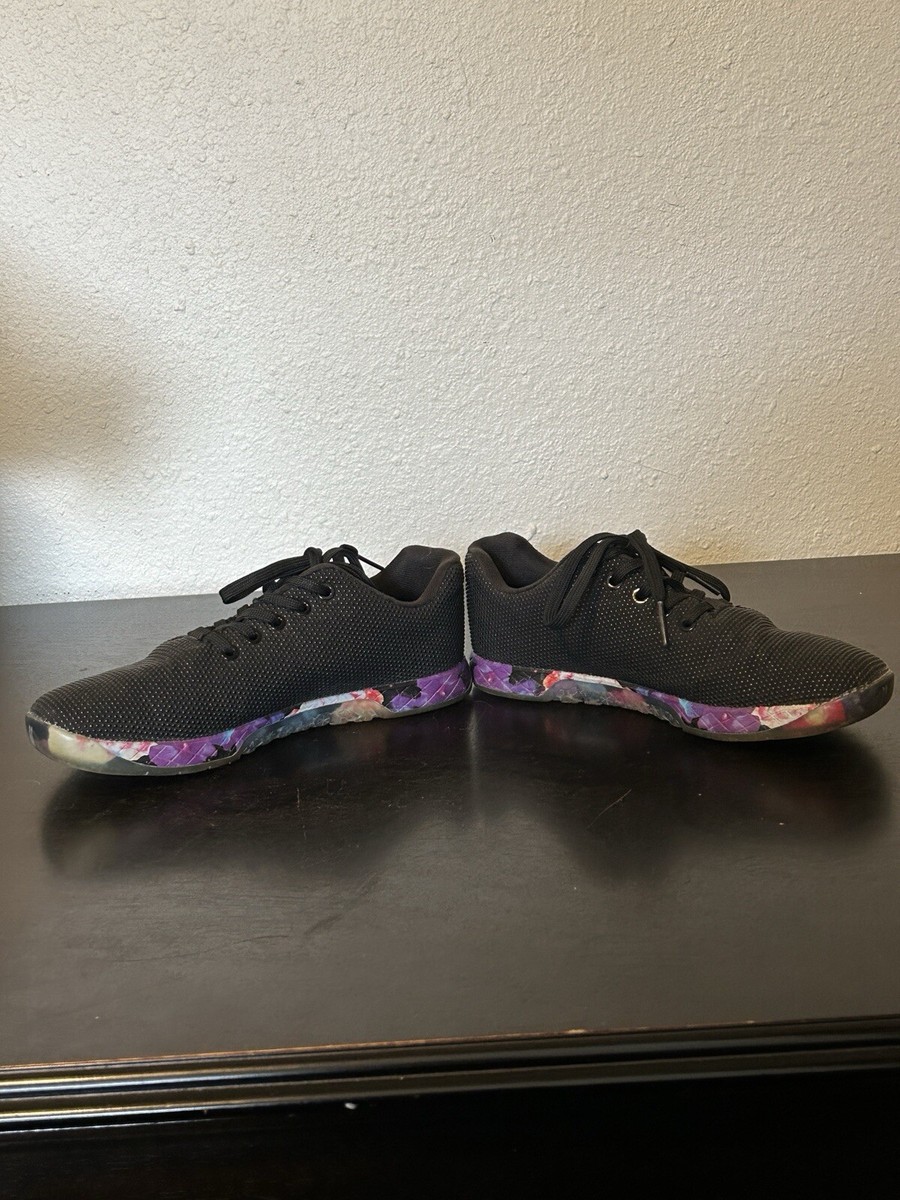 NOBULL Womens Size 9.5 Black Daisy Trainer CrossFit Superfabric