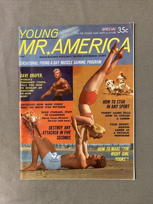 Young Mr. America Bodybuilding Muscle Fitness Magazine / Dave Draper / 08-64