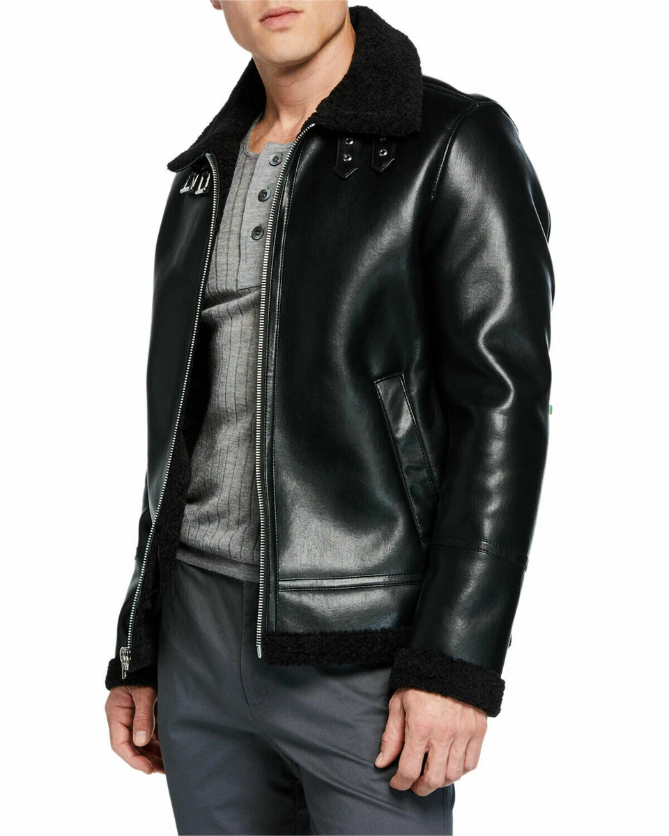 Stone faux hotsell leather jacket
