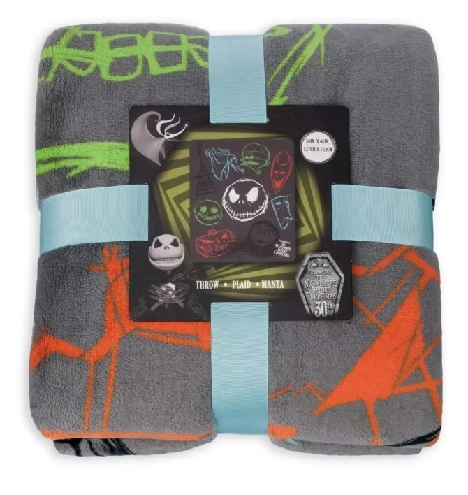 Disney Nightmare Before Christmas 30th Anniversary Throw Halloween Jack 50x60  - Image 2 of 4