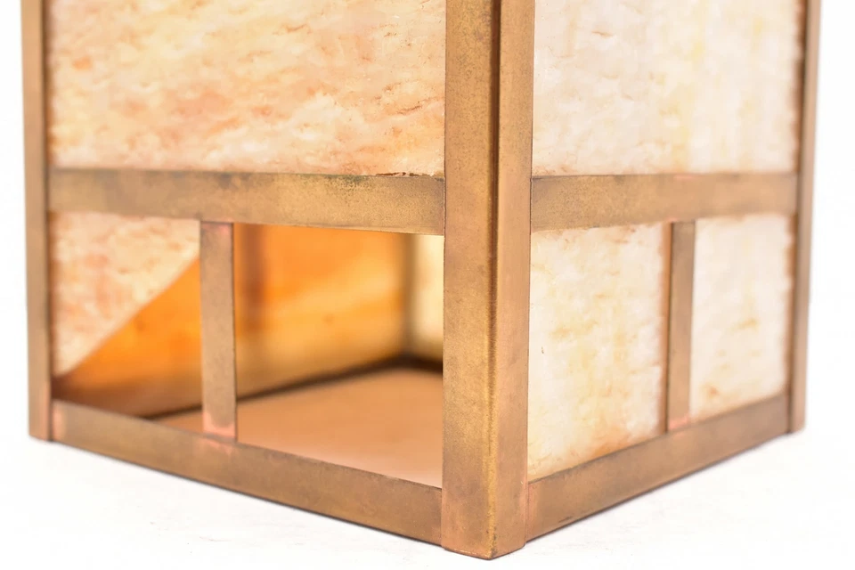 Arts & Crafts Mission Style Slag Glass Light Fixture Lamp Shade Small 8.25 x 5". - Image 3 of 4