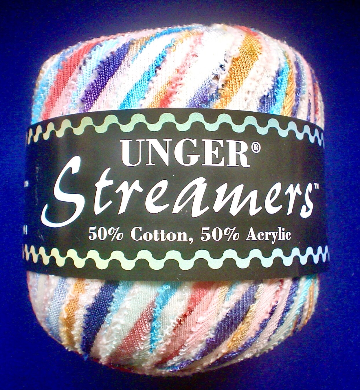 Unger STREAMERS Yarn 5 SOFT MULTI COLORED STRIPED RIBBON 50 Grams eBay