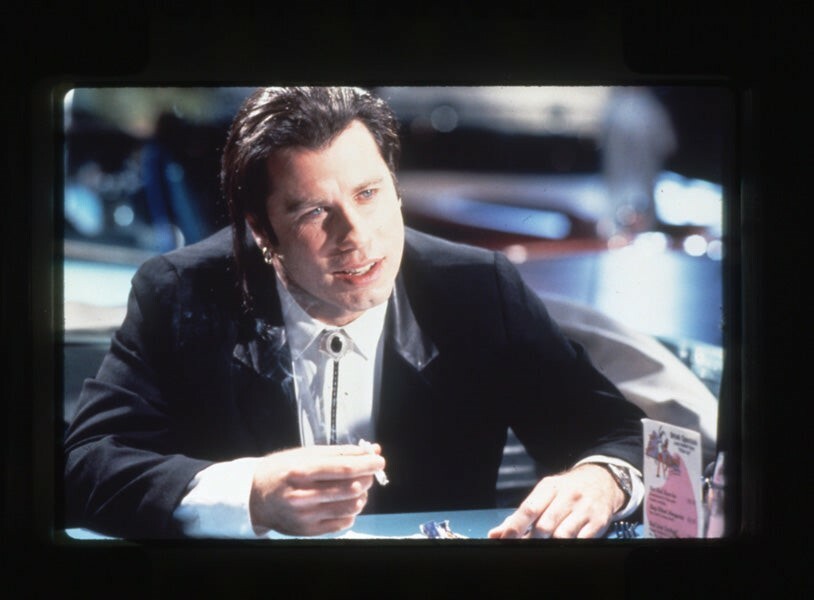 Pulp Fiction John Travolta Smoking Cigarette Original 35mm Transparency  Stamped