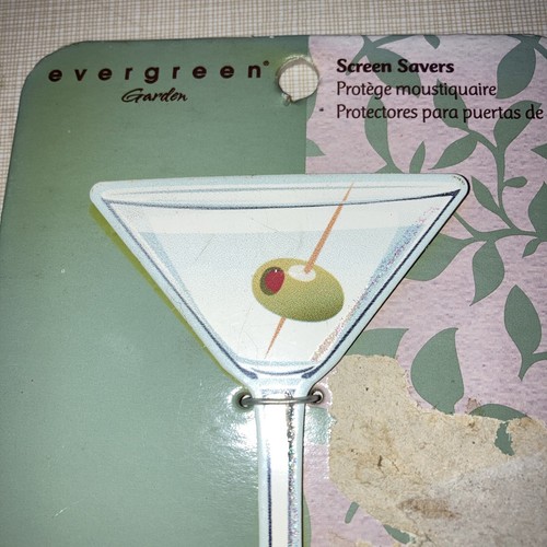 2-evergreen screensaver refrigerator magnet- martini glass - Picture 2 of 4