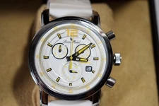 Lucien Piccard Men's Toules Chrono Watch White Silicone 12585-02-YA