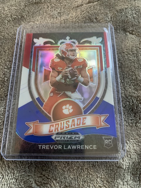 2021 Panini Trevor Lawrence Crusade Red, White, & Blue Prizm RC Clemson No. 161