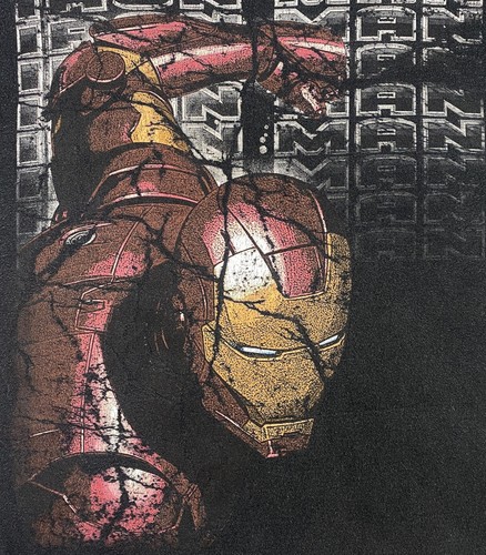 Iron Man Avengers Hemd Herren Large schwarz Marvel Comics Superheld Ironman Print - Bild 8 von 13