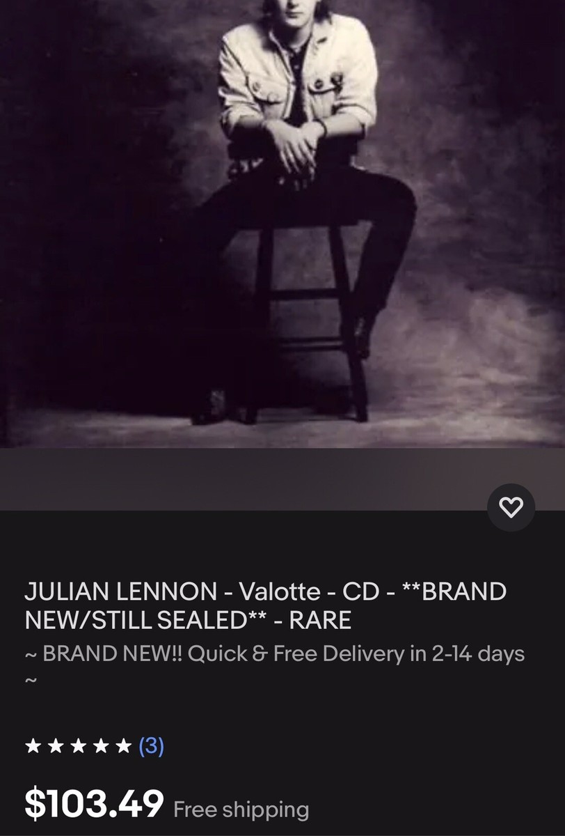 Rare Limited Edition CD No Longer Julian Lennon Valotte First