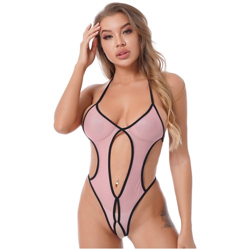 Damen Transparent Dessous Body Schritt Offen Bodysuit Stringbody Sexy Lingerie - Picture 29 of 45