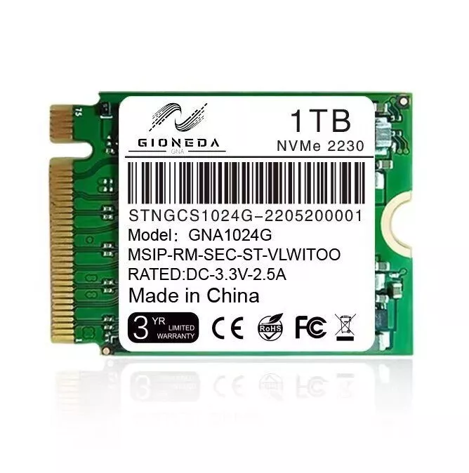 SUNEAST 1TB NVMe SSD M.2 2230 PCIe Gen 4×4 最大読込: 5,000MB s 最大書き：4,500MB s Steam Deck Microsoft Surface 対応 SE900GEN423-1T