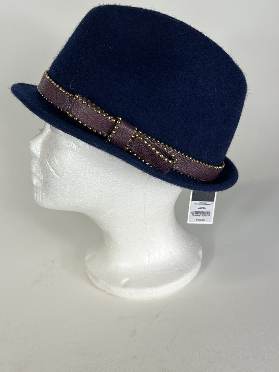 Juicy Couture 100% Wool Fedora Hat Navy Women